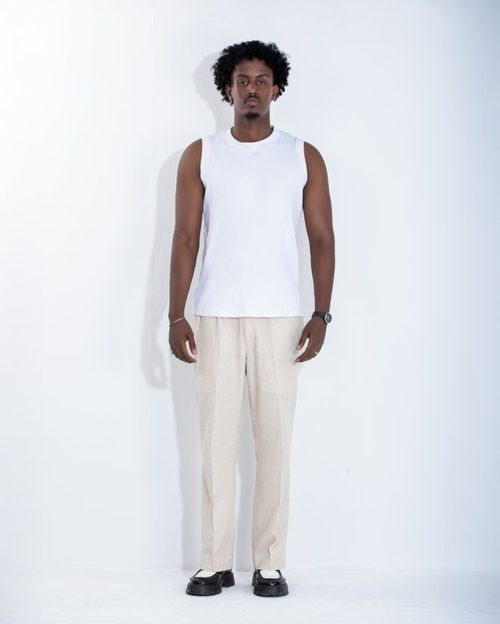 Ribbed Tank Top - Snow White