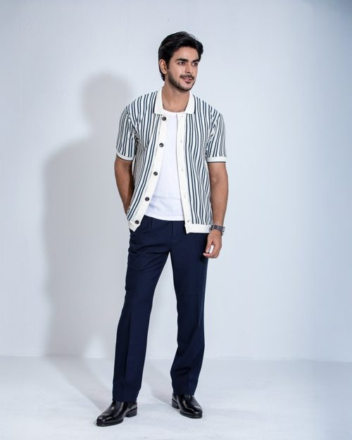 Urban Ribbed Polo - Skyline Blue