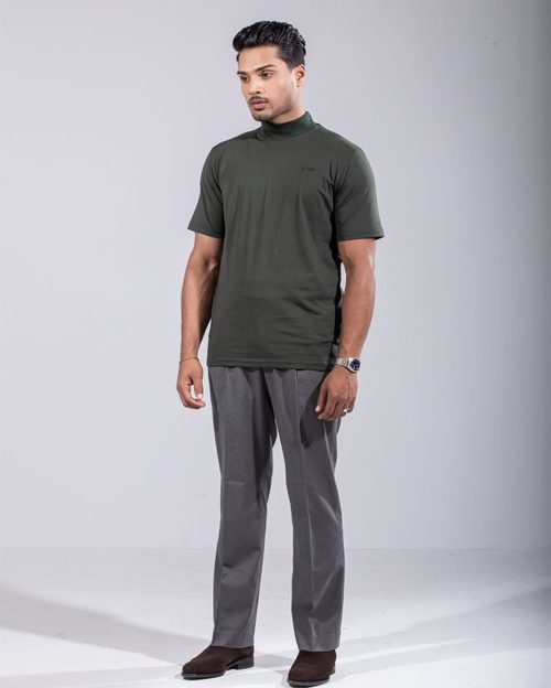 Semi-Turtle Neck Tees - Seaweed
